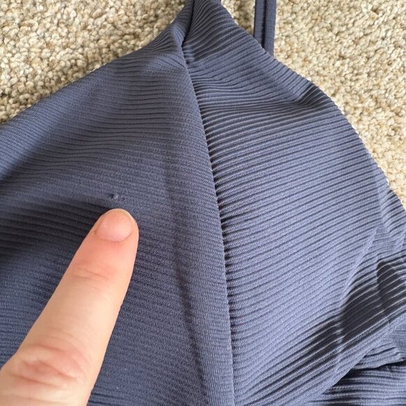 Navy Blue Ribbed Bikini Set Size M - Picture 7 of 12